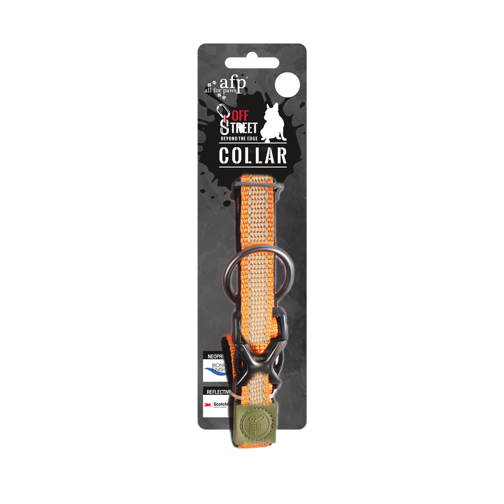 AFP Off Street - Dog Collar Mandarijn L