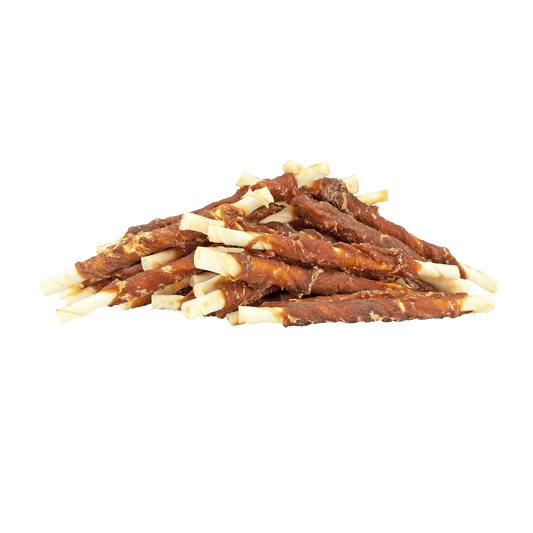 Braaaf Rawhide Roll Sticks Eend - 30 st.