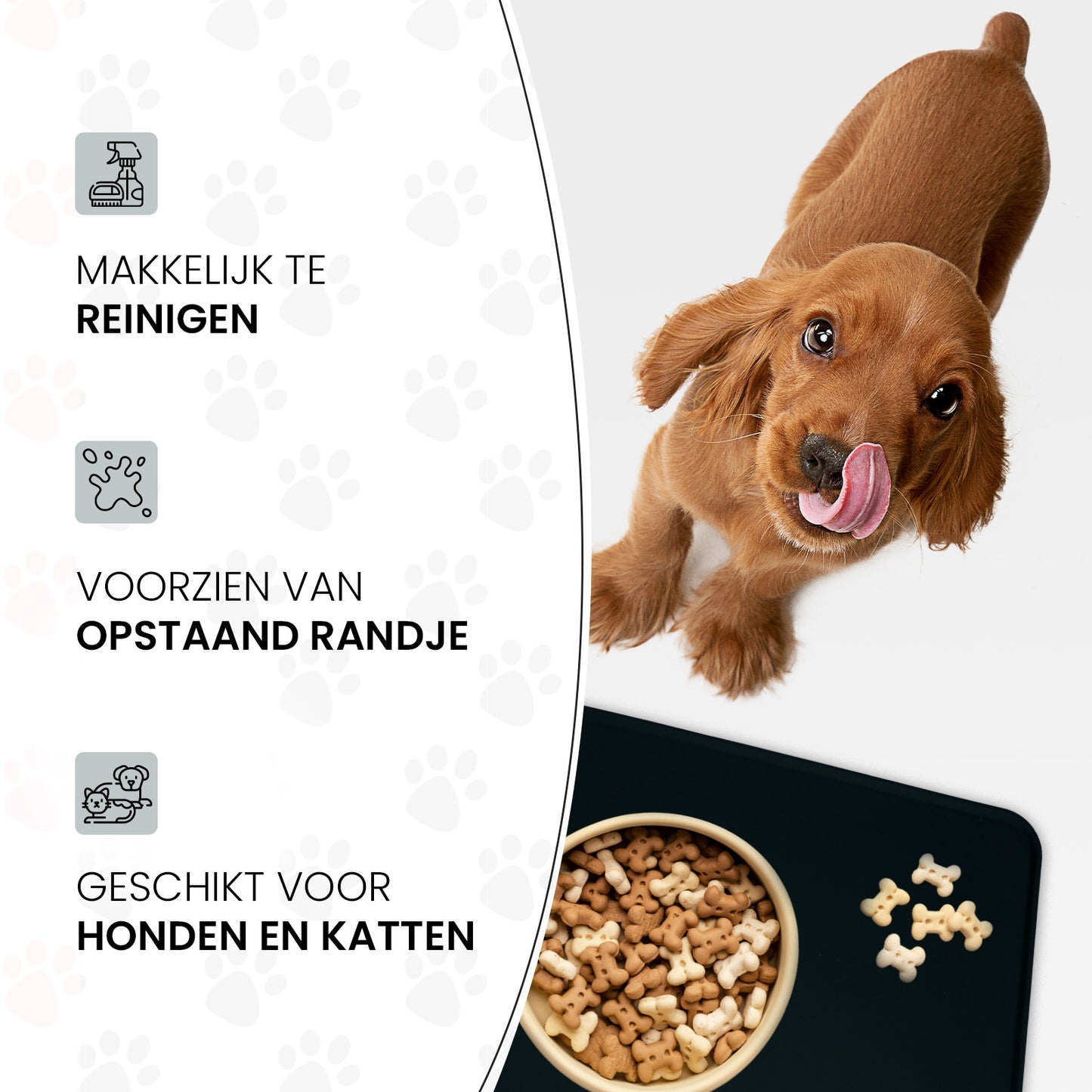 Eat Slow Live Longer Spill Mat S Grijs