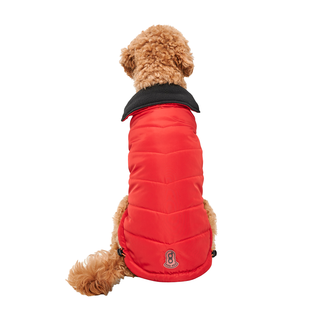 Goo-eez Mock Neck Signature Wrap Jacket S Rood/Zwart