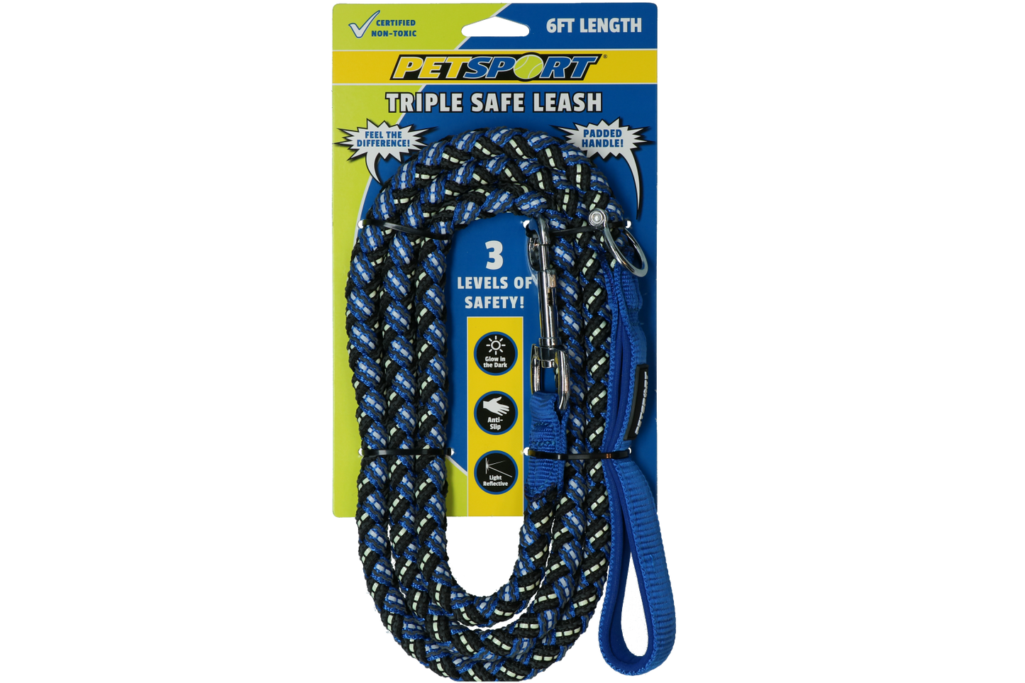 Petsport Triple Safe Leash Blauw 1,8 m