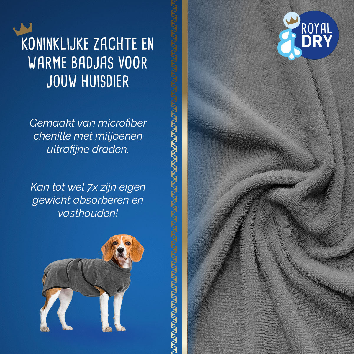 Royal Dry Badjas Voor Honden M