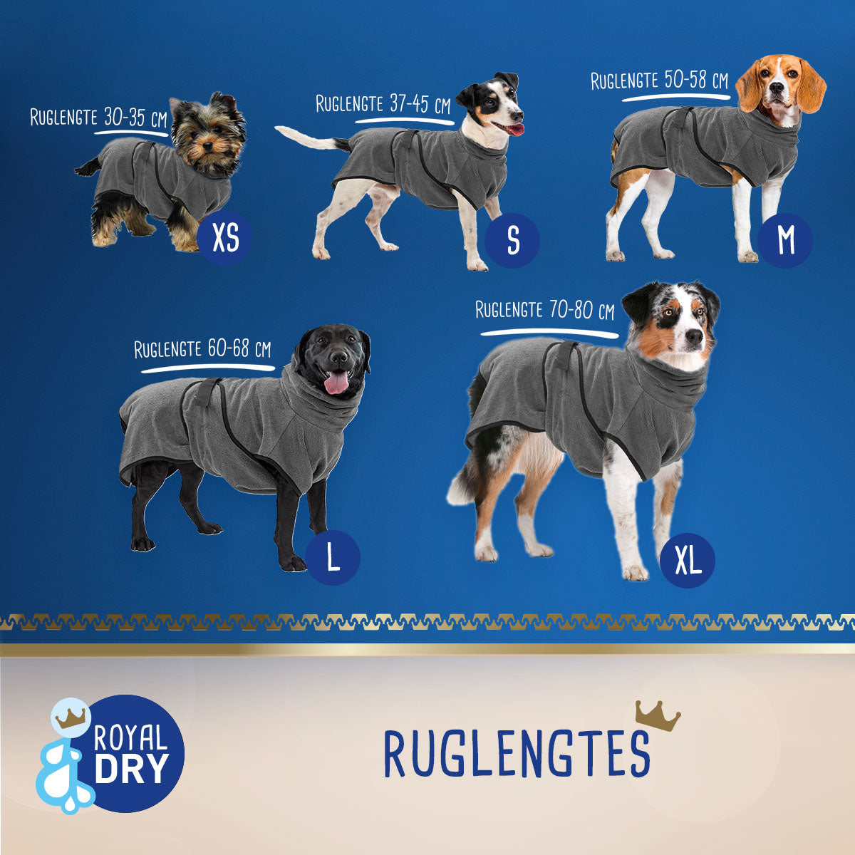 Royal Dry Badjas Voor Honden M