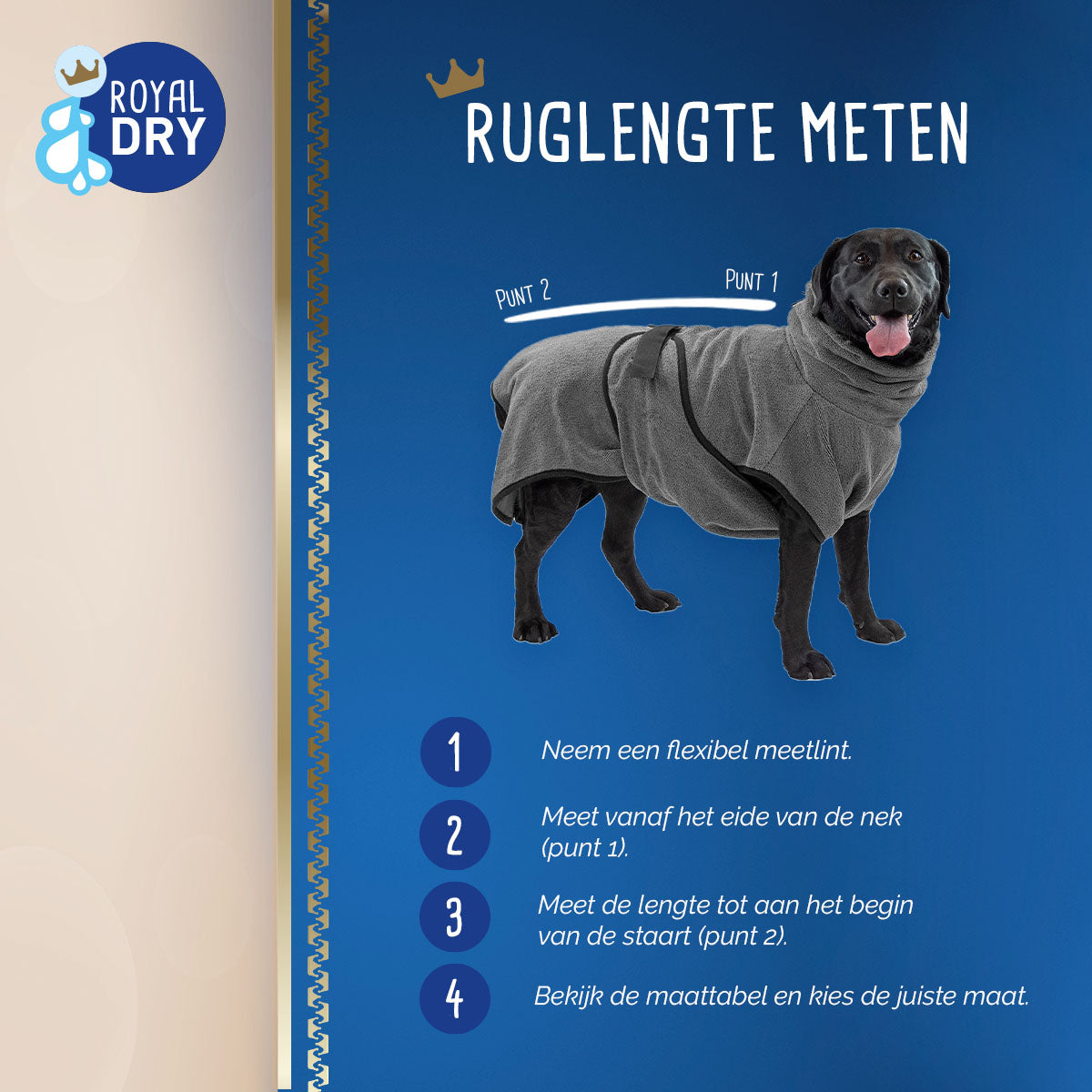 Royal Dry Badjas Voor Honden M