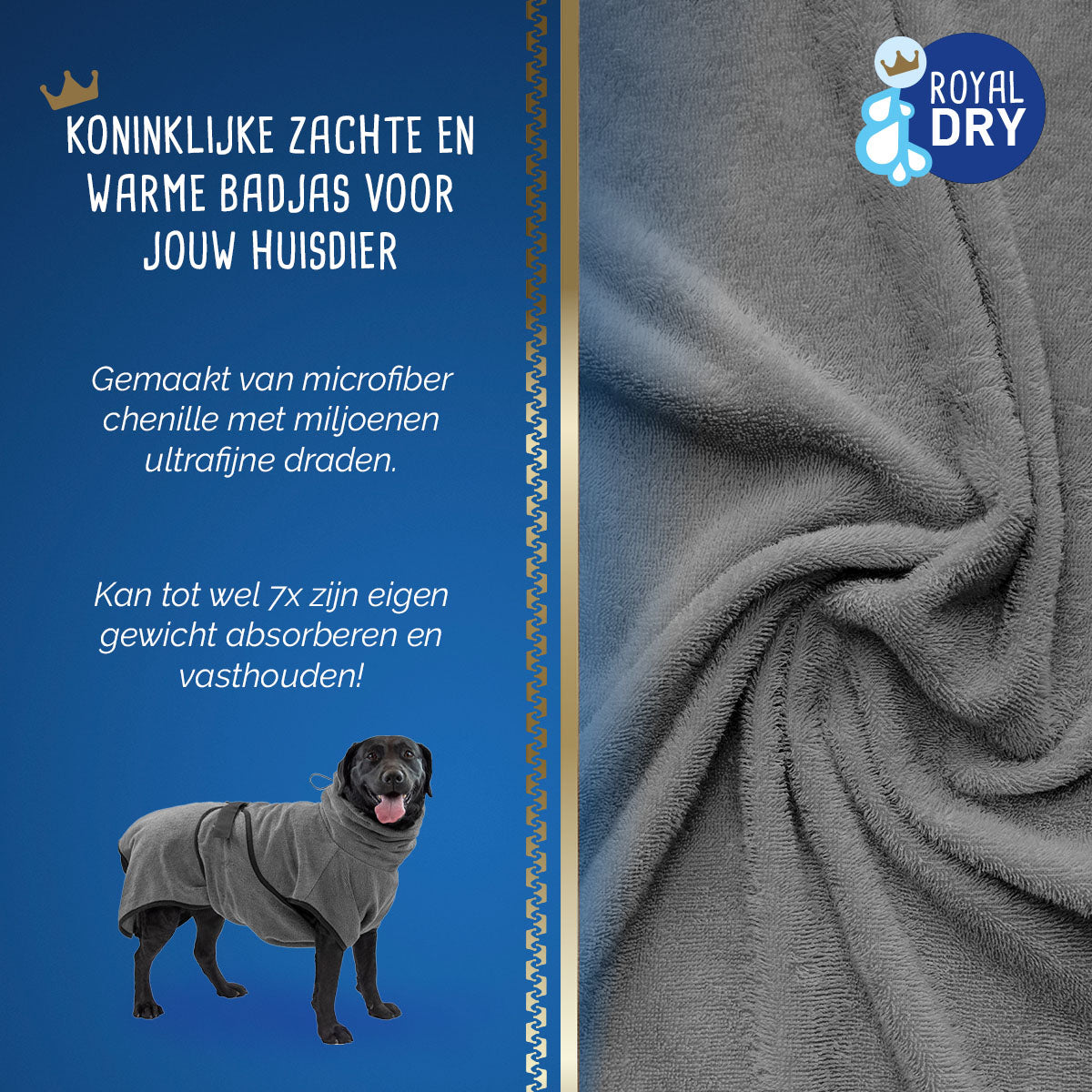 Royal Dry Badjas Voor Honden L