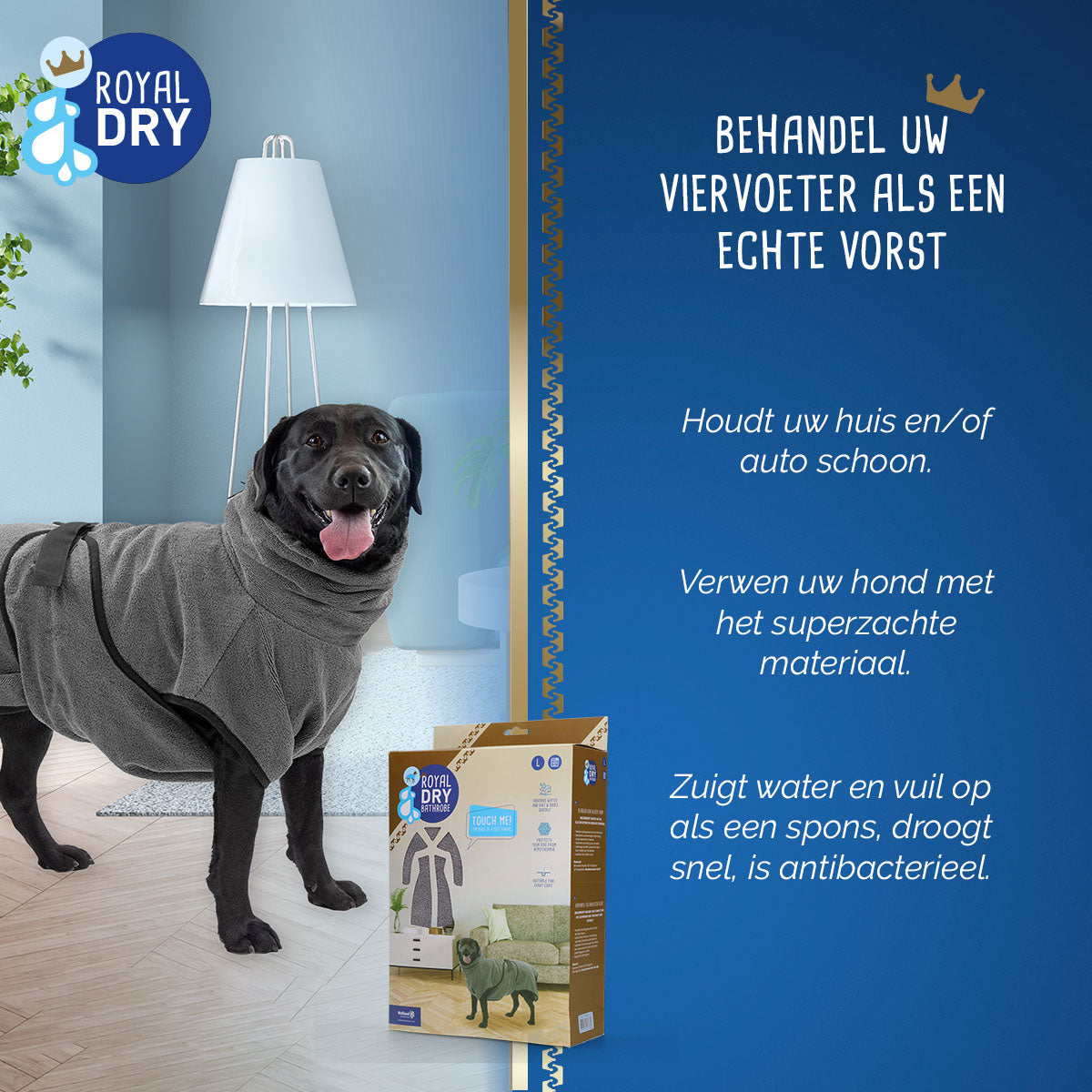 Royal Dry Badjas Voor Honden L