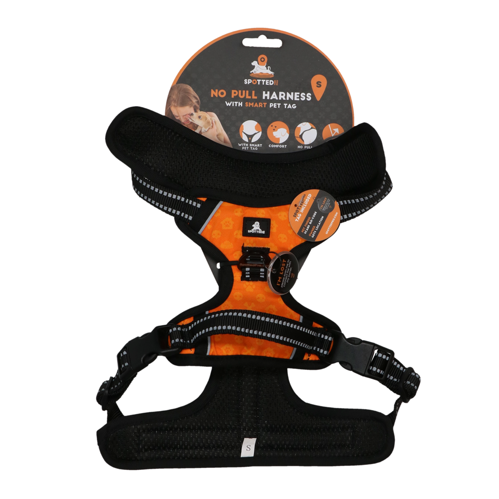 Spotted! Pro No Pull Harnas Oranje S