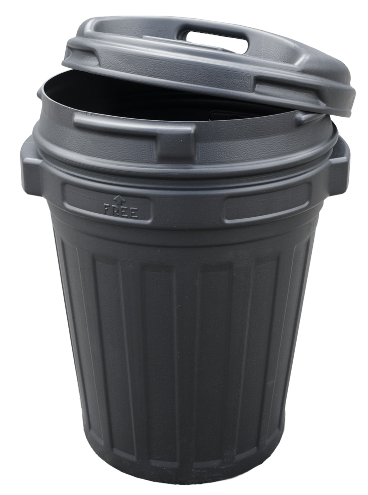 Voerton met draaisluiting 70 liter Zwart