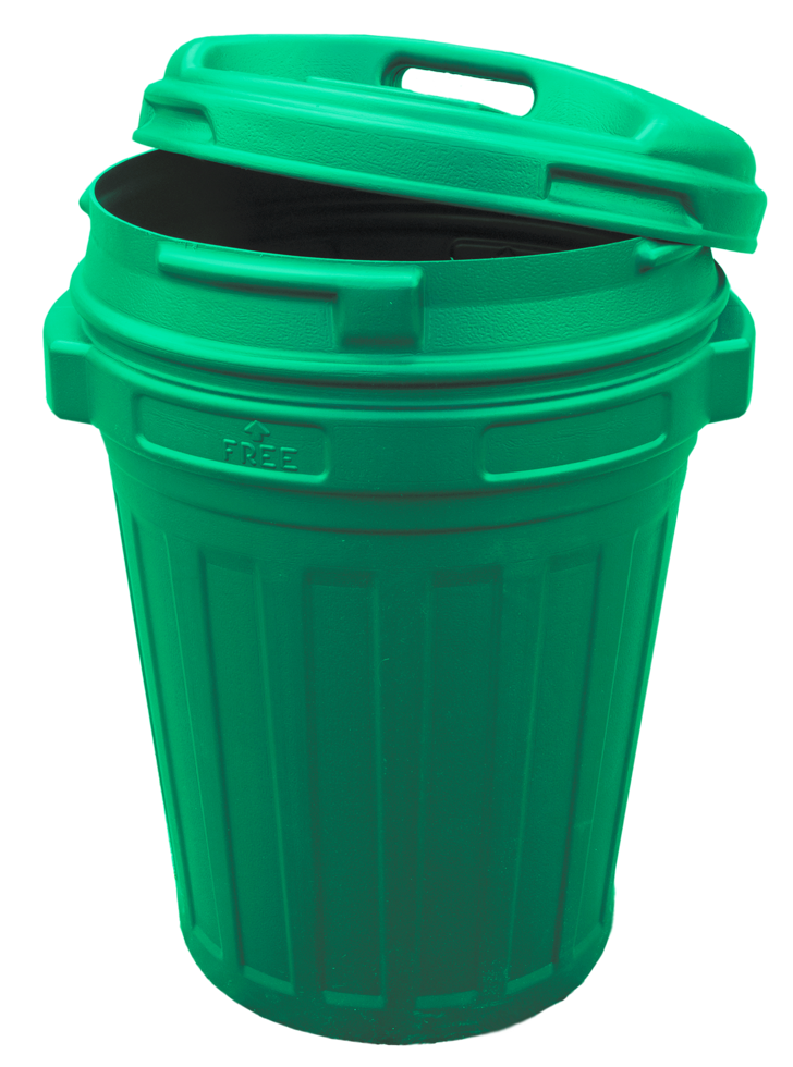 Voerton met draaisluiting 70 liter Groen