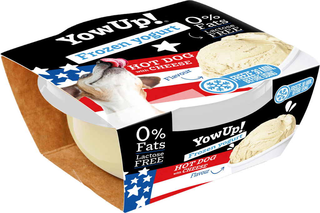 YowUp! Frozen Yoghurt Hot dog met Kaas