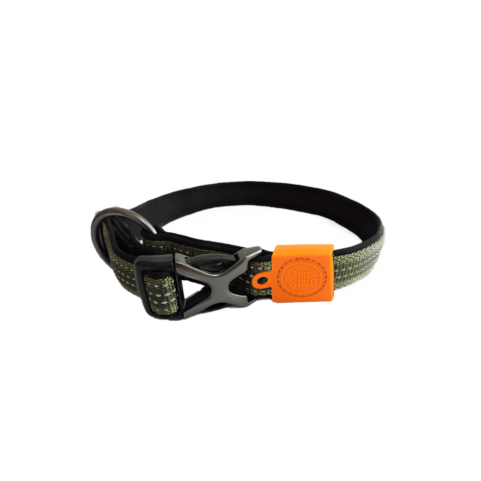 AFP Off Street - Dog Collar Olijfgroen S