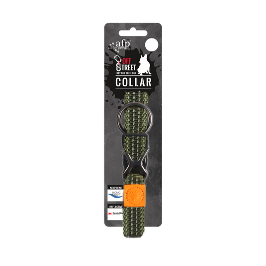 AFP Off Street - Dog Collar Olijfgroen L