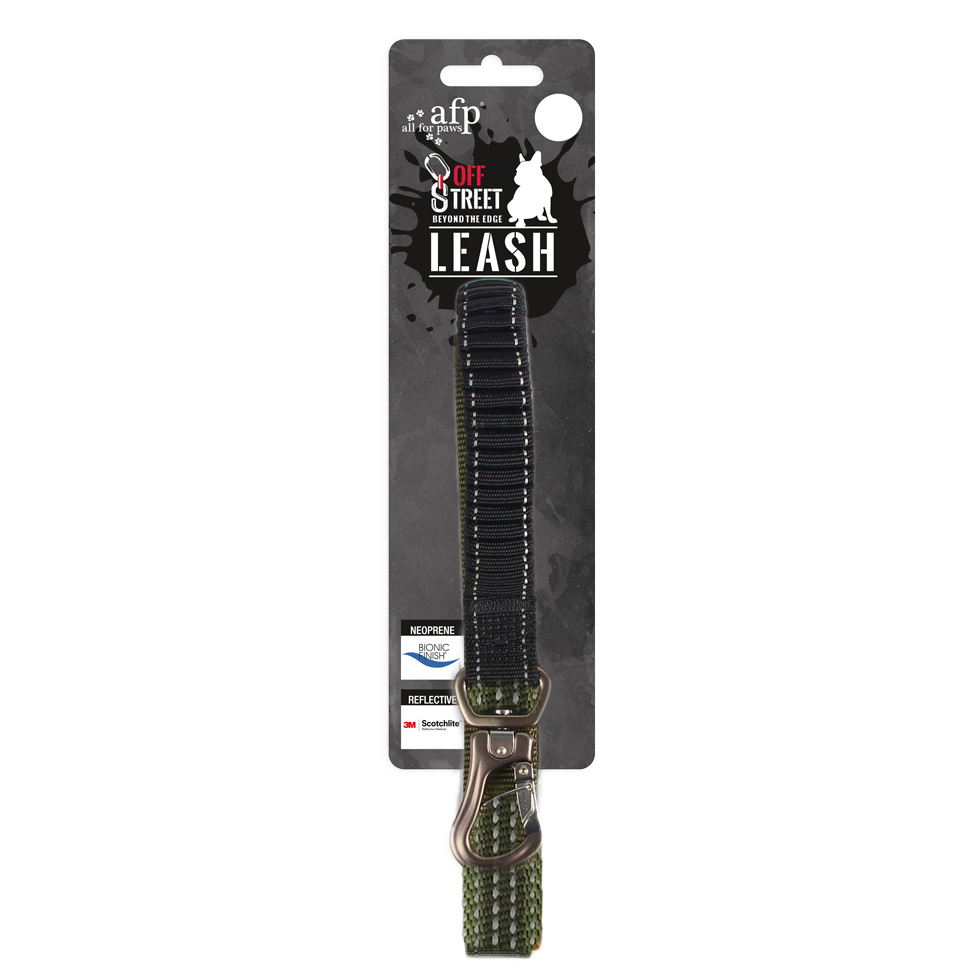 AFP Off Street - Dog Leash Olijfgroen S