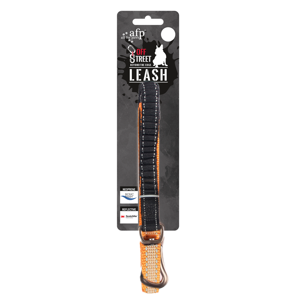 AFP Off Street - Dog Leash Mandarijn S