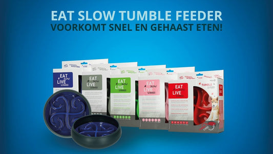 Eat Slow Live Longer Tumble Feeder Rood
