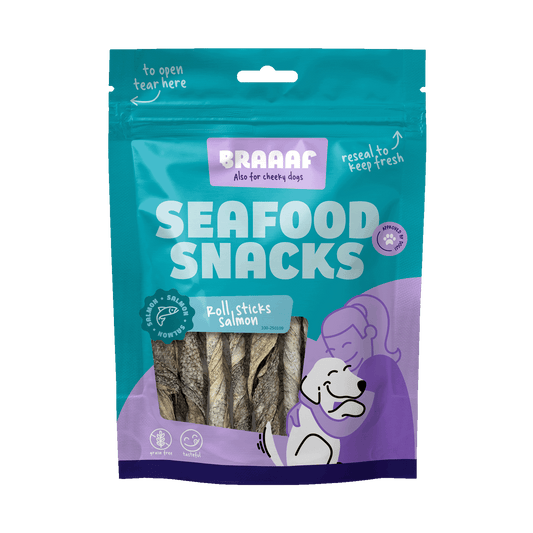 Braaaf Seafood Zalm Roll Sticks - 12 cm