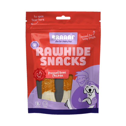 Braaaf Rawhide Pressed Bone Kip - 12,5 cm