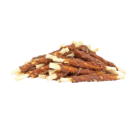 Braaaf Rawhide Roll Sticks Eend - 30 st.