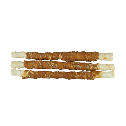 Braaaf Rawhide Twister Kip (3 st.) - 25 cm