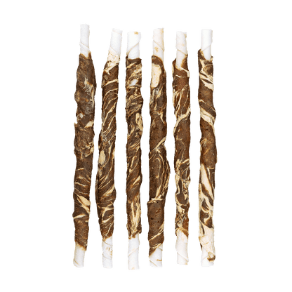 Braaaf Rawhide Twister Lam & Vis (6 st.) - 21 cm