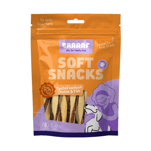 Braaaf Soft Snack Gedraaide Sandwich - Kip & Vis