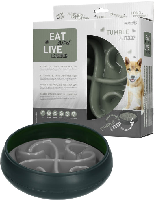 Eat Slow Live Longer Tumble Feeder Grijs