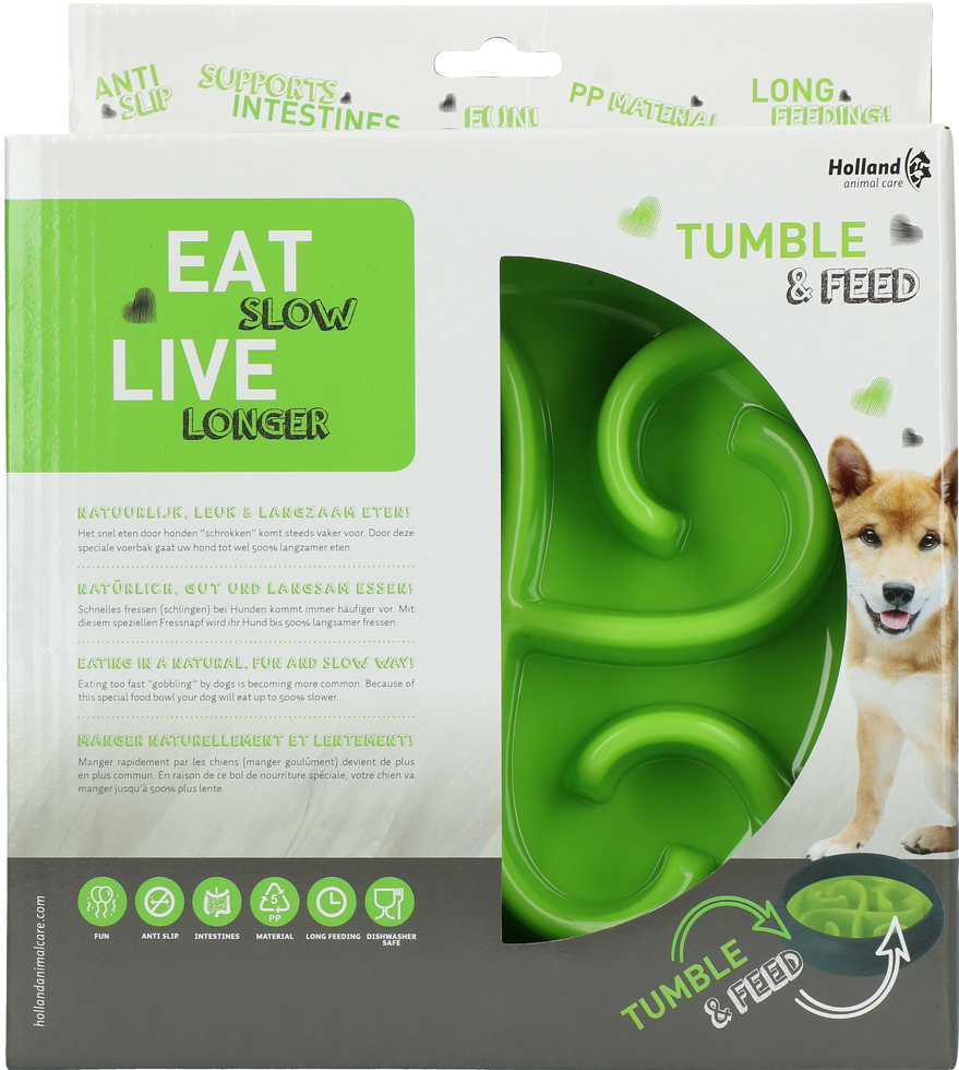 Eat Slow Live Longer Tumble Feeder Groen