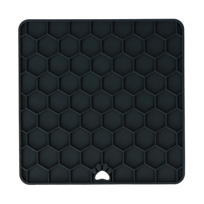 Eat Slow Live Longer Lick Mat Honeycomb Grijs