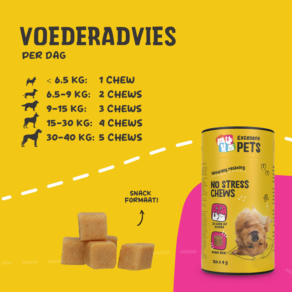 Excellent Pets No Stress Soft Chews 120 Treats