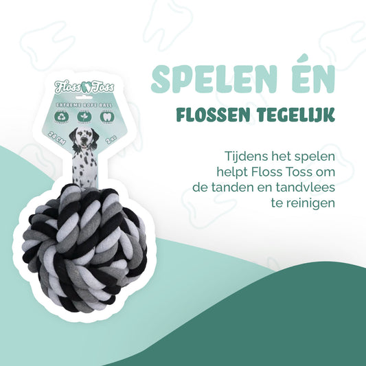 Floss Toss Dental Rope Exteme Ball - 24 cm