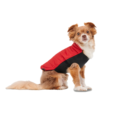 Goo-eez Mock Neck Signature Wrap Jacket S Rood/Zwart