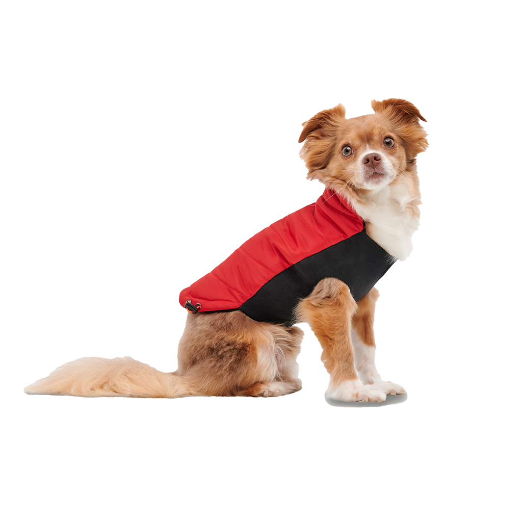 Goo-eez Mock Neck Signature Wrap Jacket M Rood/Zwart