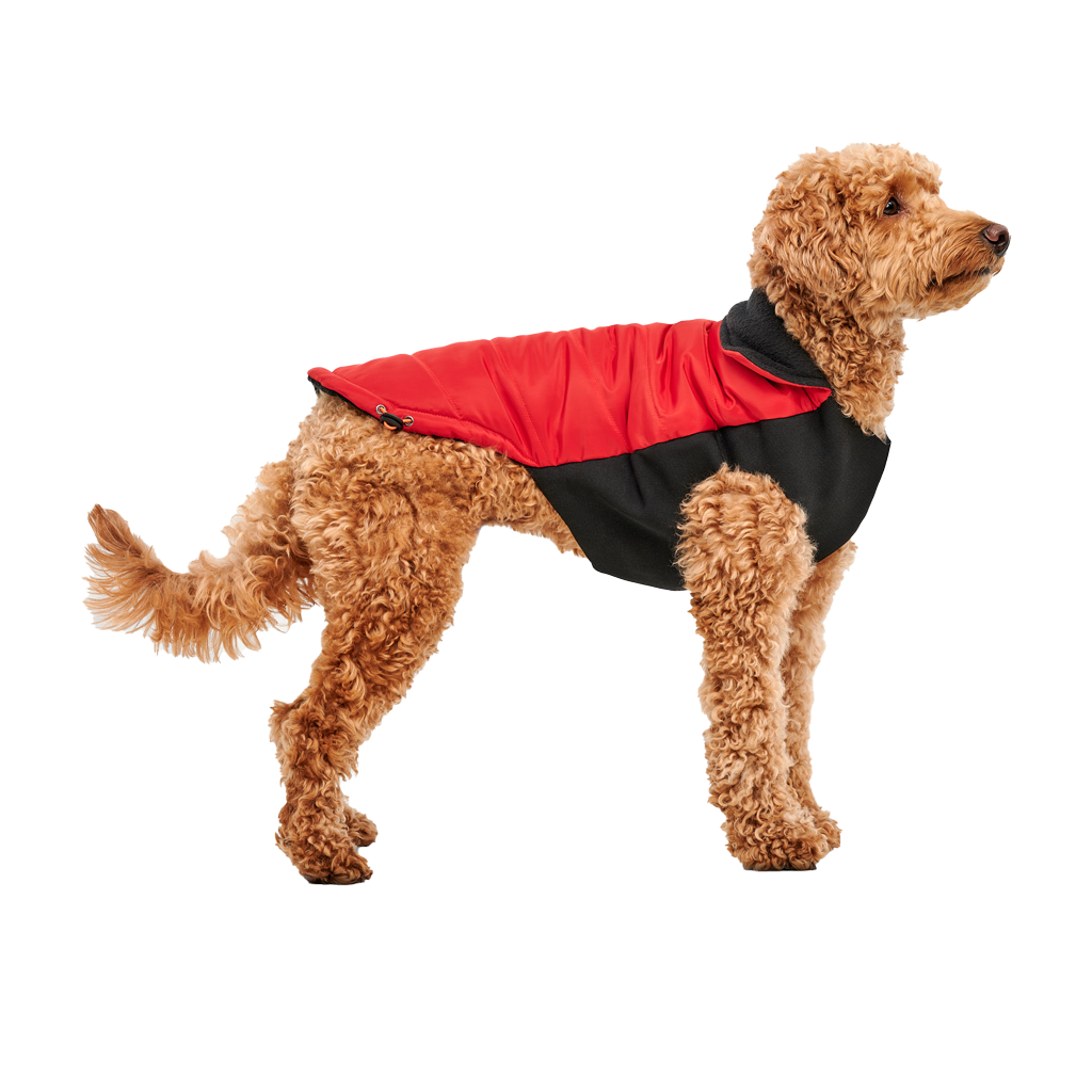 Goo-eez Mock Neck Signature Wrap Jacket L Rood/Zwart