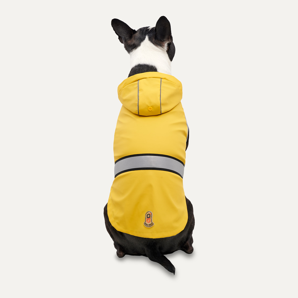 Goo-eez Reflective Hooded Raincoat M Geel/Grijs