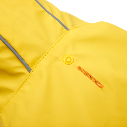 Goo-eez Reflective Hooded Raincoat M Geel/Grijs