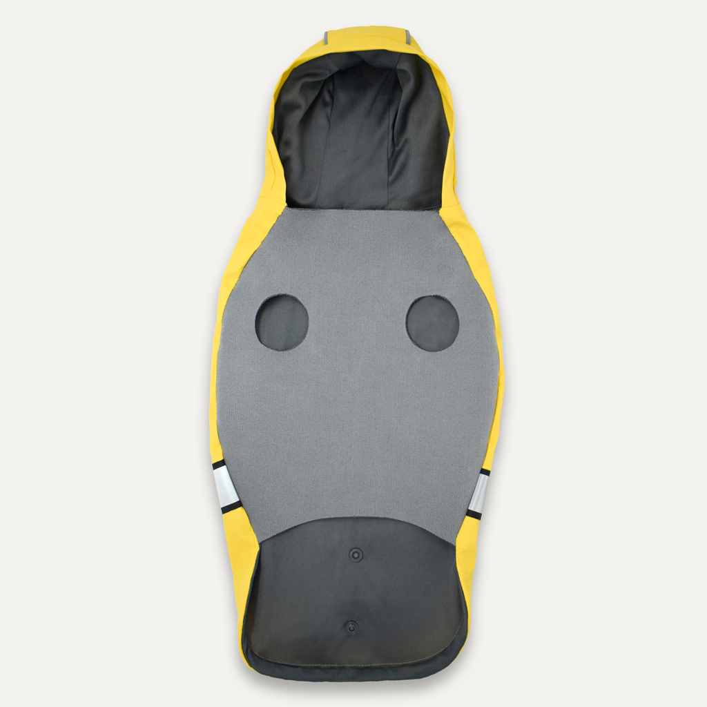 Goo-eez Reflective Hooded Raincoat L Geel/Grijs