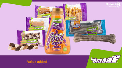 Braaaf Rawhide Twister Lam & Vis (6 st.) - 21 cm