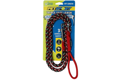Petsport Triple Safe Leash Rood 1,2 m
