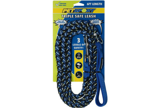 Petsport Triple Safe Leash Blauw 1,8 m