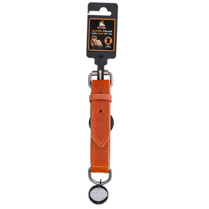 Spotted! Pro Leren Halsband Cognac 2,5 x 50 cm