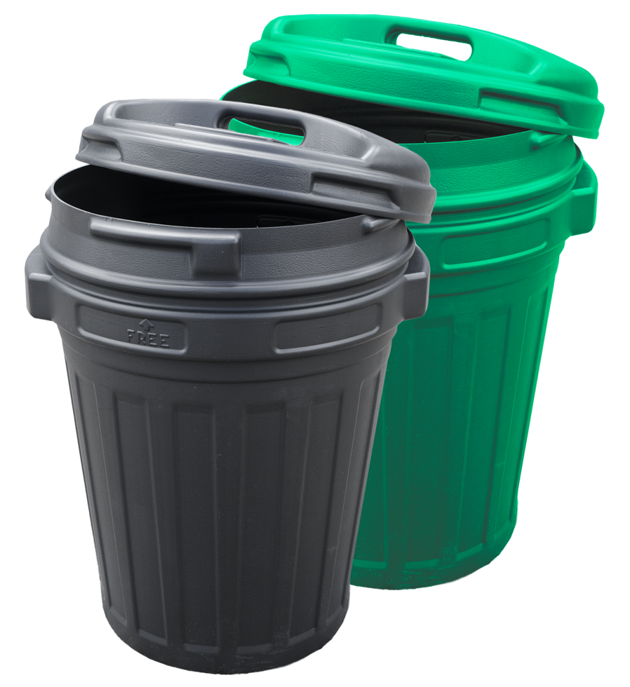 Voerton met draaisluiting 70 liter Groen