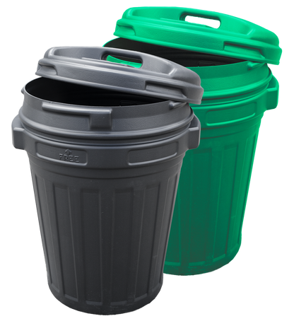 Voerton met draaisluiting 70 liter Groen