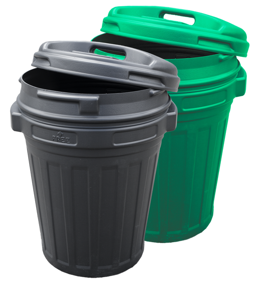 Voerton met draaisluiting 70 liter Groen